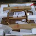 COLAMY 35.8" Wooden Kitchen Table, Expandable Folding Round Table for Small Spaces, Small Kitchen, Drop Leaf Dining Room Desk for Home, Apartment,Office - Lightbrown