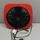 Comfort Zone 10" 3-Speed Square Turbo Desk Fan with 180-Degree Adjustable Tilt Head, Red