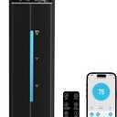 Zeova 9L/2.4Gal Smart Cool Mist Humidifier, Top Fill Quiet Humidifier Large Room, Covers 550ft, App & Remote Control, 60H Runtime, 7 Colors Light, 4 Mist Modes Humidifiers for Bedroom, Office, Black