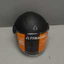 TRIANGLE Open Face Motorcycle Helmet Retro 3/4 Helmets with Clear Visor for Men Women DOT Approved (Small, Matte Black)