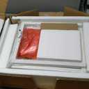 Furologee White Geometric Bookshelf 6 Tier S-Shaped Bookcase, Tall Modern Display Storage Shelf, Metal and Wood Decorative Freestanding Room Divider Shelves for Bedroom, Living Room, Office