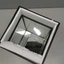 Phosphor Hurricane Camdle Holder Set of 2 Pieces, Black Glass Candle Holder for Wedding, Party, Holiday.