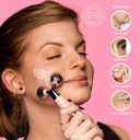 Spa Sciences ISLA Ice + Heat Contouring Roller (Face, Neck, and Dcolletage)  Including Steel + Bonus Genuine Rose Quartz Globes