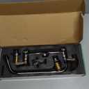 Wall Mount Kitchen Faucet, TOLSUNY Commercial Sink Faucet with 12-inch Swivel Spout, Brass Dual Handle Utility Laundry Faucet, Chrome Gooseneck Spout, for Laundry Room Restaurant Compartment Sink