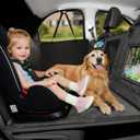 MIDOG Back Seat Extender for Dogs - Hard Bottom Dog Car Seat Cover for Back Seat,Dog Seat Cover Hard Bottom Holds 400lbs,Compatible with Child Seat,Perfect for SUV & Car(Black,XL)