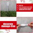 12 Pcs Christmas Garland Hanger for Mantle Damage Free Garland Hooks with Removable Adhesive Hanging Wreath Ties Stocking Holder Reusable Straps for Christmas Wreath Fireplace Mantle Stairways