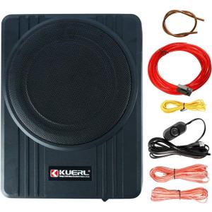 YaCCC 10 Inch 800W Car Under-Seat Sub Woofer Active Powered Amplifier Bass Enclosed,Under Seat Subwoofer and Amp Package