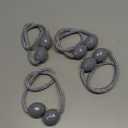 Porlau Strong Magnetic Curtain Tiebacks 4 Pack Decorative Tie Backs Outdoor Curtain Rope Tiebacks Elegant Curtain Holdbacks for Drapes, Light Grey