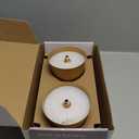 KDG 2 Pack Cordless Table Lamp, Portable LED Desk Lamps, 5000mAh Battery Operated, 3 Color Stepless Dimming Up, for Restaurant, Bedroom, Outdoor Camping, Coffee Shop, Night Light, Rechargeable (Gold)