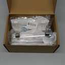 Orger Kitchen Cabinet Handles 10 Pack Silver Chrome Cabinet Pulls Clear Acrylic Handles 4" Hole Centers Dresser Drawer Knobs and Pulls for Bathroom Cabinets