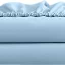 FreshCulture Twin Fitted Sheet Only 2 Pack - Hotel Quality Fitted Sheet Twin Size - Ultra Soft & Breathable - Brushed Microfiber - Deep Pocket - Cooling Fitted Sheets for Twin Size Bed (Light Blue)