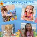 Ocean Animals Toys for Kids 3-5, 28 Pack Plastic Sea Animals Figurines Whale Fish Turtle, Educational Sea Creature Shark Toys Ocean Diorama Kit for Boys Girls