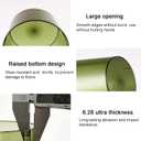 6 x Anyoifax Small Trash Can Plastic Wastebasket 1.5 Gallon Round Garbage Container Bin for Bathroom, Bedroom, Kitchen, College Dorm, Office, Craft Room - Clear & Green