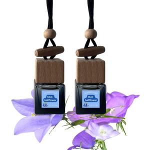 Car Air Freshener 2 Pack Hanging Air Freshener Diffuser - Fragrance Oil Air Diffuser for Car, 60+ Days Long Lasting FragranceSuitable for both men and women (2 bottles, bluebell flower)