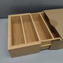 Retro Shaw Large Expandable Kitchen Lids Organizer for Cabinet, Covers, Pantry, Drawer & Countertop Storage, with 3 Adjustable Dividers, Hand-made Bamboo Food Container