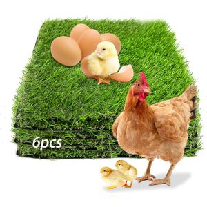 Washable Chicken Nesting Box Pads, 6 PCS Reusable Nest Boxes Pad Chickens Coop Liners Bedding, Mat Accessories Liners for Hen Coop Egg Duck Reed Goose (11.81x11.81x1.18 inches) (Green)