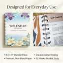 CROOT Bible Study Journal for Women 52 Week Bible Study, Bible in a Year Spiral Notebook, Guided Scripture & Prayer, Build a Faith Habit Without Feeling Overwhelmed, Large 8.5"x11" Lay-Flat