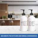 16 Oz Glass Soap Dispenser Set 2 Pack for Kitchen Sink,Contains Hand and Dish Soap Dispenser,White Kitchen Utensils