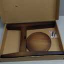 Adjustable Plant Stand with Tray,Indoor Wood Plant Stand Fit 8'' to 12'' Planter,Mid Century Modern Flower Pot Holder Rack(Plant and Pot Not Included) (Walnut)