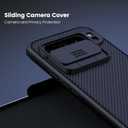 Nillkin for Google Pixel 9 Pro XL Case with Slide Camera Cover, Camera Lens Protector Privacy, Thin Slim Fit, Shockproof Protective, 0.9mm Raised Lens Bezel, TPU+PC Dual Protection - Black