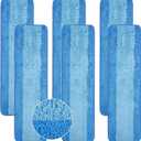 6 Pack Microfiber Cleaning Pads are Compatible with Bona Mop,18 Inch Replaceable Mop Pad Refill,Washable & Reusable Blue Microfiber Mop Pads for Hardwood and Hard-Surface Floors