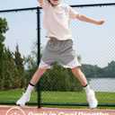 PATPAT Boys Shorts with Pockets, Quick-Dry Breathable Shorts for Running Soccer Basketball, Sports Team Uniform for Kids Teen (Gray, L)