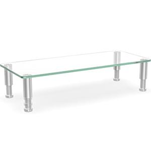 Hemudu Clear Computer Monitor Riser with Height Adjustable Multi Media Desktop Stand for Flat Screen LCD LED TV, Laptop/Notebook/Xbox One,HD01T-001