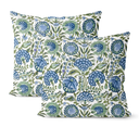 Boho Navy Blue Pillow Covers 16x16 Inch 2 Pcs Sage Green Vintage Floral Decor Throw Pillows Spring Flower Summer Outdoor Farmhouse Decoration Pillowcase Cushion Cover for Couch Sofa Bed