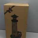 17.1" Solar Lighthouse with Rotating Beacon,Big Solar Powered Lighthouse,Outdoor Lighthouse Garden Decor, Waterproof Statue Figurines Outdoor Light House for Yard Lawn Patio Gifts (Yellow)