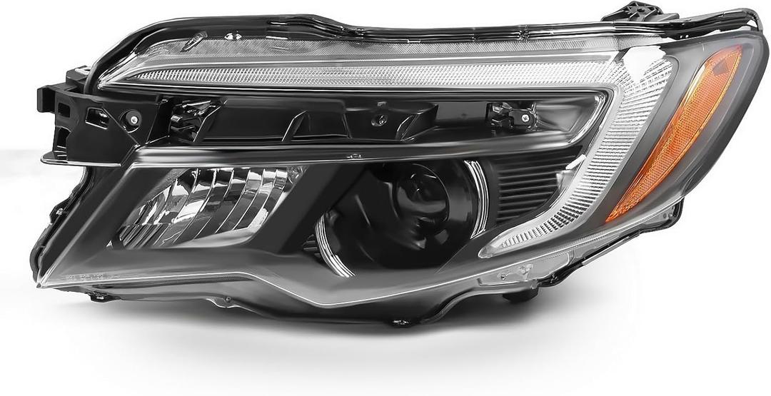 Driver Side Halogen Headlight w/DRL Compatible with 2016-2020 Pilot EX/EX-L/Touring 2017-2020 Ridgeline Headlamp 33150TG7A12 HO2502167 (Left)
