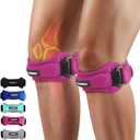 CAMBIVO 2 Pack Knee Braces for Women and Men, Patella Knee Support Strap, Basketball, Running, Hiking, Volleyball, Tennis, Squats (Pink)