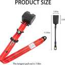 2 Pack 3 Pt Adjustable Retractable Straps Pads Universal Replacement Set for Go Kart, Golf Cart, UTV, VR, Pickup, Truck Modification Seatbelt Protective Covers Kit