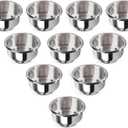 GSE Games & Sports Expert Stainless Steel Cup Holder, Drop-in Cup Holder for Casino Poker Tables, Work Desks, Boats, RVs, Cars & Trucks (10-Pack, Dual Size)