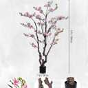 Jexine 1 Pcs 6ft Artificial Magnolia Tree Faux Magnolia Flower Tree with Pot Tall Faux Realistic Flower Plants Lifelike Plant for Indoor Outdoor Home Office Living Room Yard Patio Garden Decor (Pink)