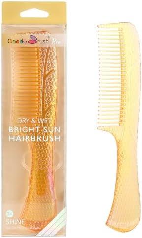 CANDYBRUSH Wide Tooth Comb for Women Curly Hair Wet Comb Detangling Girls Long Short Thick Fine Hair Curls Fashion Styling Tool Golden Large Pack of 2