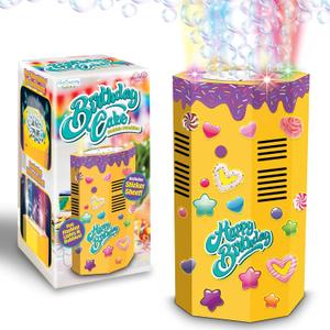 ArtCreativity Happy Birthday Bubble Machine with Music 9" Birthday Sparklers - Kids Bubble Blower Sings Happy Birthday, Great Birthday Gifts for Kids and Adults Firework Bubble Machine with Lights