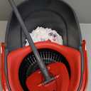 O-Cedar EasyWring Microfiber Spin Mop, Bucket Floor Cleaning System, Red, Gray, Standard