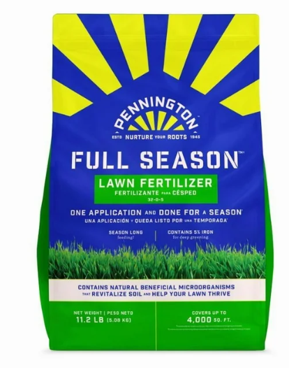 Pennington Full Season Lawn Fertilizer 32-0-5 4M 11.2lb, EXP 03 OCT 2025
