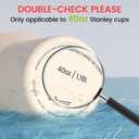 2 x Tnvee 40 Oz Tumbler Flip Straw Lid for Stanley Tumbler- Silicone Cup Lid Replacement with Dustproof Cover Leak Proof for 40 OZ Stanley Cup Accessories (Black)