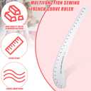 Xuhal French Curve Square Ruler Solid Aluminum Vary Form French Curve Hip Measuring Ruler for Making Crafts Sewing Design Supplies(Curve)