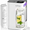 Mate 3 UV Reverse Osmosis Water Filter Countertop, 3:1 Pure to Drain, Autofill Pitcher, No Installation Water Purifier, Portable 9 Stage RO Water Filtration with Remineralization, Self-Cleaning, White