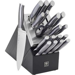 HENCKELS Graphite 20-pc Self-Sharpening Knife Set with Block - Black