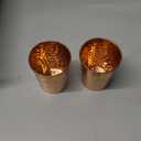 Set of 2 Hammmered Pure Copper Cups For Drinking Water Glasses Tumblers Glass for Ayurveda Health Benefits