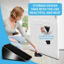 Strongest Heavy Duty Door Stoppers - Tall Door Stop Wedge Large Door Stoppers for Bottom of Door, Tall up to 2.6 in Doorstop Zinc Alloy and Silicone Made Suits Any Heavy Door Any Smooth Floor(2black)