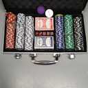 Boyzhood Poker Chips,300 Pcs Poker Set with Aluminum Travel Case,11.5 Gram Poker Chips Set for Texas Holdem Blackjack Gambling