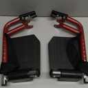 Wheelchair footrest Red Replacement,Economy Footrest for Wheelchairs and Transport Chair, Composite Footplates and Heel Loops,Universal Swing-Away Footrests, T93HEP, PH-SF(1 Pr, Red)