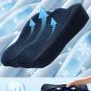 Gel Seat Cushion for Long Sitting(Enlarged & Thickened), Cooling Pressure Relief Seat Cushion for Wheelchair, Driving, Kayak, Office Desk Chair Seat Pad Gel for Heavy People[Blue-19.7" Large]