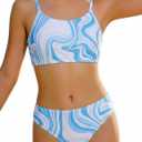 Girls Bikini Sets 2 Piece Bathing Swimwear with Chest Pad C30 02 11-12