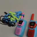 Walkie Talkies for Kids Rechargeable Walkie-Talkie for Adults Long Range Pink 2 Way Radio 2 Pack with Lanyard Battery NOAA USB, Family Toy for 3-12 Year Old Girls Boys Toddlers Camping