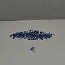 Fashion! Pure Handmade Bright Crystal Patches Sew-on Blue Rhinestones Applique with Stones Sequins Beads DIY for Wedding Dress Decor Accessory 3.9x14.2 Belt Waist Decoration